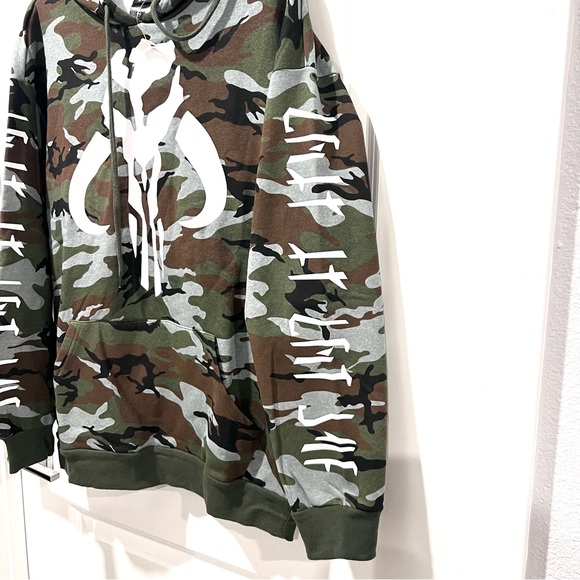 Star Wars Our Universe Mandalorian Camo Hoodies Sweatshirt Unisex Green Small - Picture 9 of 11